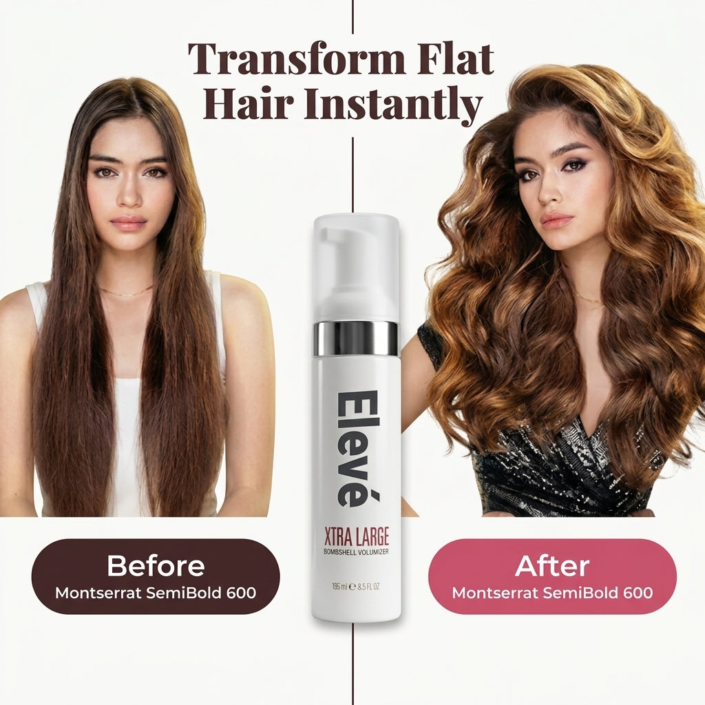 Mousse Voluminizador para el Cabello | Haz que el cabello lacio luzca lleno y con vida – fijación ligera sin alcohol ni sensación crujiente