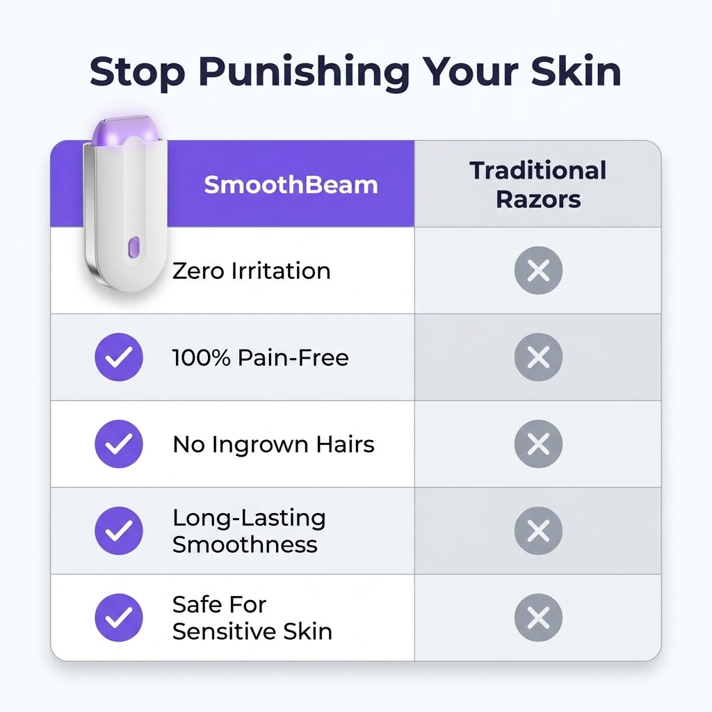 Dispositivo de Depilación en Casa | Mantente suave sin irritación por afeitado – tratamiento corporal completo y suave para piel sensible