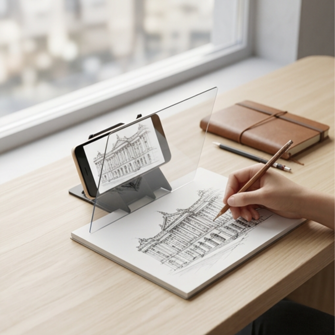 Reflector de Imagen para Dibujo | Convierte cualquier foto en arte con confianza tranquila – no necesita baterías ni aplicaciones
