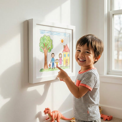 Kids Drawing Memory Frame | Turn their little masterpieces into a proud home gallery – stores up to 150 pages