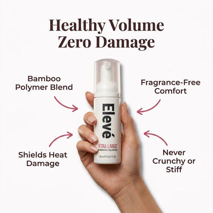 Mousse Voluminizador para el Cabello | Haz que el cabello lacio luzca lleno y con vida – fijación ligera sin alcohol ni sensación crujiente