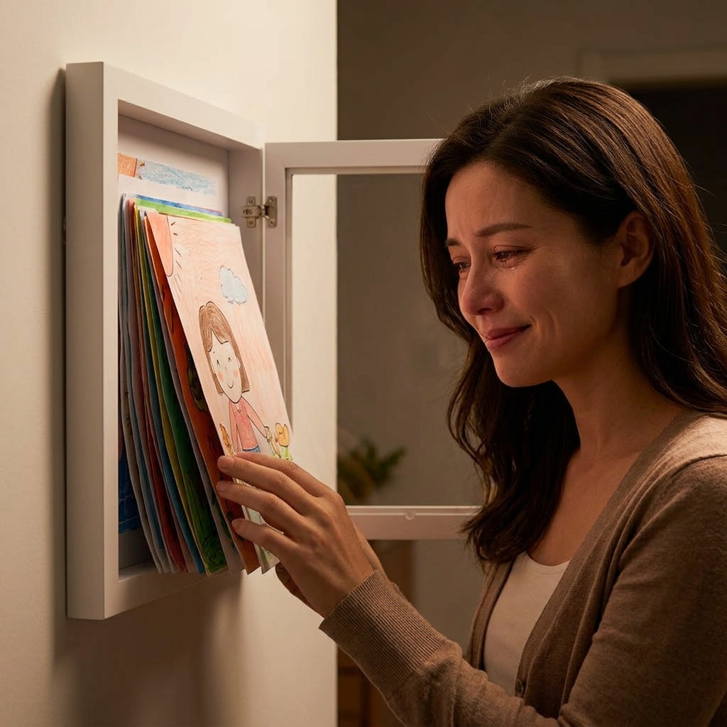 Kids Drawing Memory Frame | Turn their little masterpieces into a proud home gallery – stores up to 150 pages
