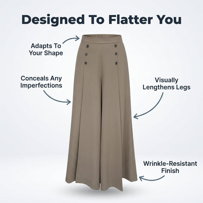 Elegant Wide Leg Pants | Feel polished the second you get dressed – flexible fit from XS to 3XL