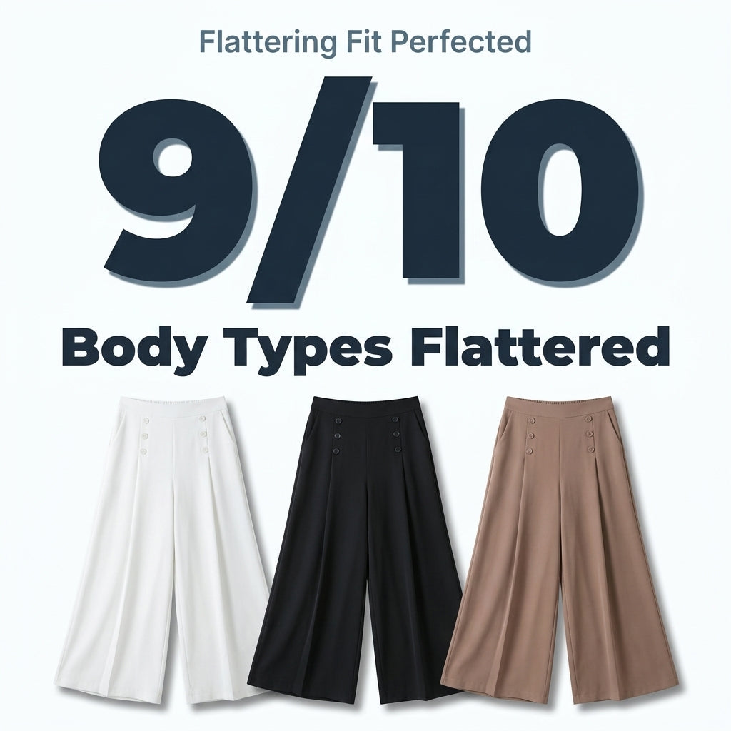 Elegant Wide Leg Pants | Feel polished the second you get dressed – flexible fit from XS to 3XL
