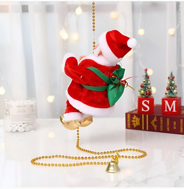 Decoración de Santa Escalador | Da vida a la magia navideña – canta y sube solo