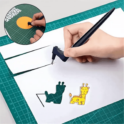 Cortador Rotatorio 360 para Manualidades | Corta formas limpias sin luchar con la cuchilla – funciona en papel, vinilo, plástico ligero y cartulina delgada