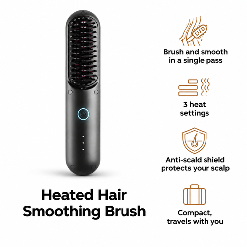 Heated Hair Smoothing Brush
