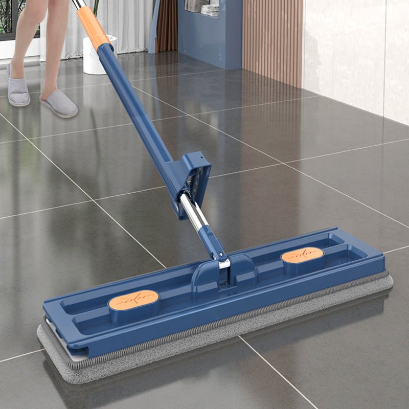 Hands-Free Flat Mop | Clean your floors without touching dirty water – reusable microfiber pads included