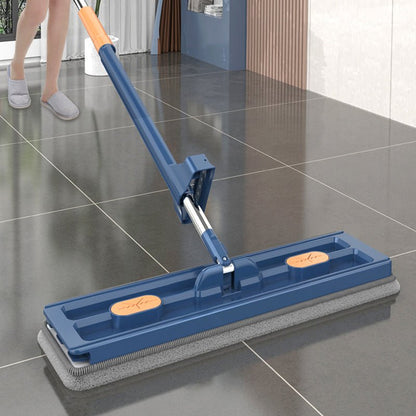 Hands-Free Flat Mop | Clean your floors without touching dirty water – reusable microfiber pads included