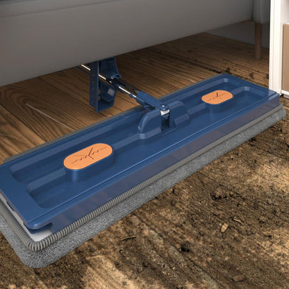 Hands-Free Flat Mop | Clean your floors without touching dirty water – reusable microfiber pads included
