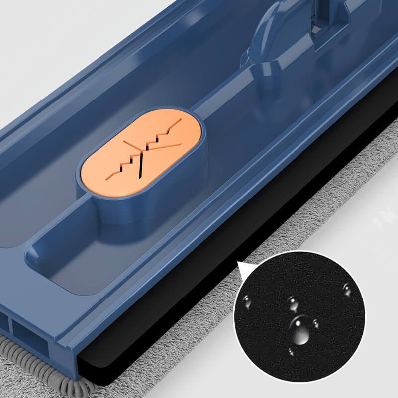 Hands-Free Flat Mop | Clean your floors without touching dirty water – reusable microfiber pads included
