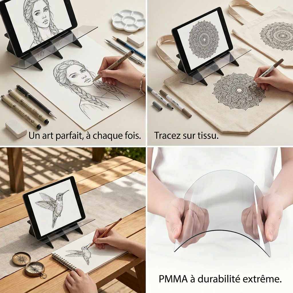 Reflector de Imagen para Dibujo | Convierte cualquier foto en arte con confianza tranquila – no necesita baterías ni aplicaciones
