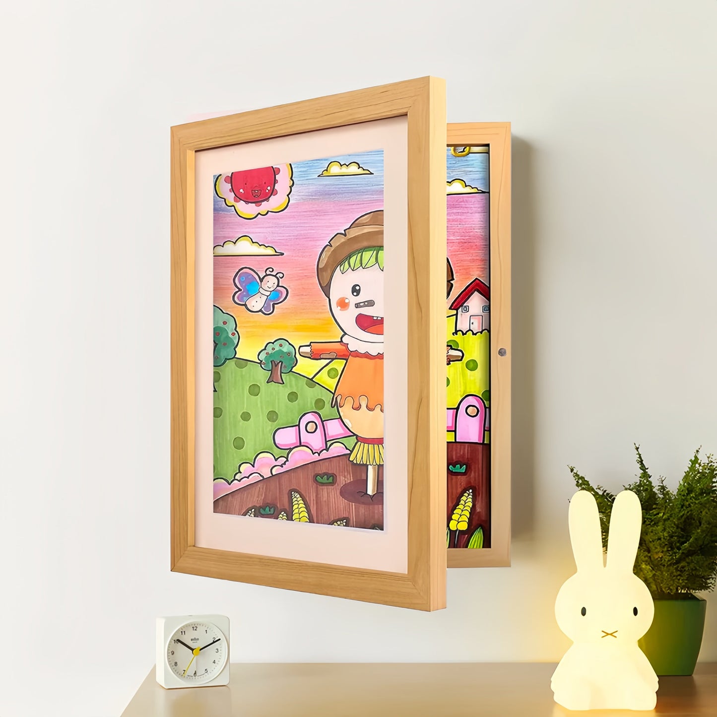 Kids Drawing Memory Frame | Turn their little masterpieces into a proud home gallery – stores up to 150 pages